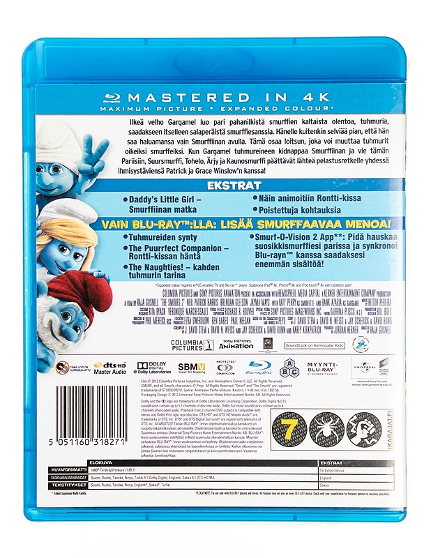 Smurffit 2 - Blu-ray - Blu-ray-levyt - 10105549778 - 1