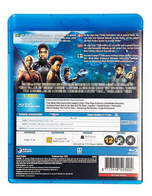Black panther - Blu-ray - Blu-ray-levyt - 10105549858 - 1