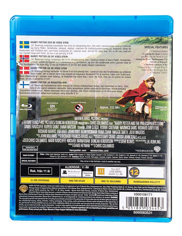 Harry Potter ja viisasten kivi - Blu-ray - Blu-ray-levyt - 10105549901 - 1