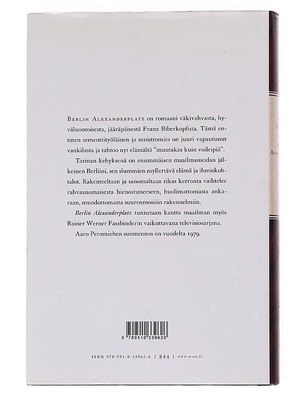 Berlin Alexanderplatz : kertomus Franz Biberkopfista - Alfred Döblin - Romaanit ja novellit - 10105549916 - 1