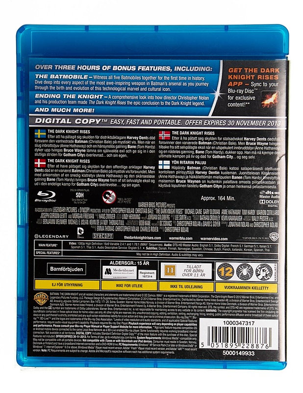 The Dark Knight Rises - Blu-ray - Blu-ray-levyt - 10105549914 - 1