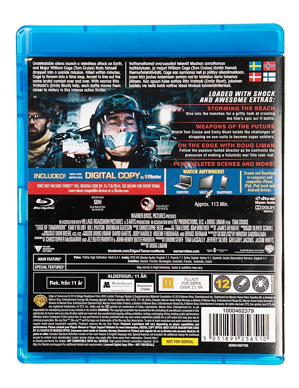 Edge of Tomorrow - Blu-ray - Blu-ray-levyt - 10105549937 - 1