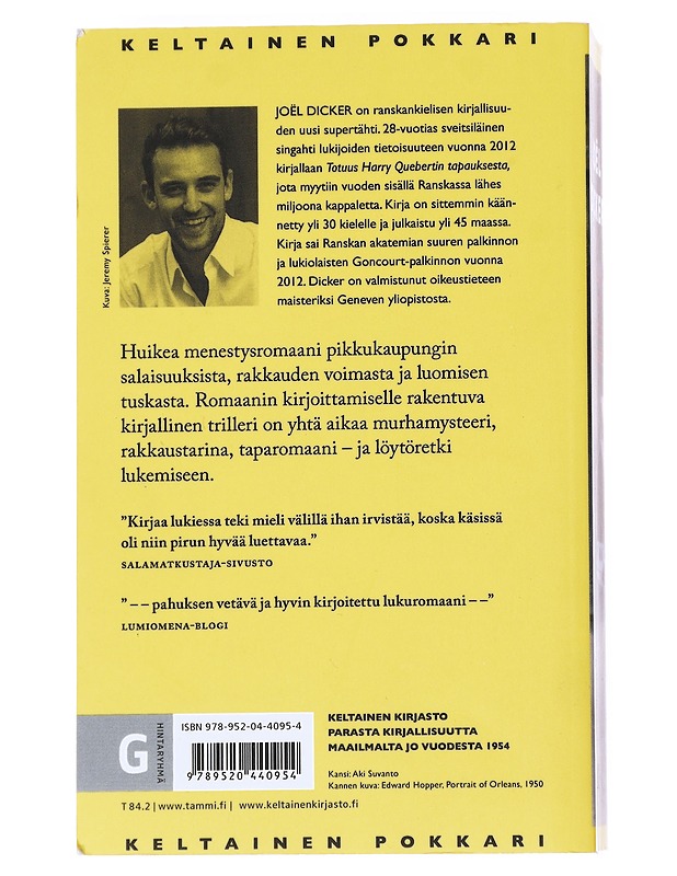 Totuus Harry Quebertin tapauksesta - Dicker, Joël - Romaanit ja novellit - 10105550021 - 1