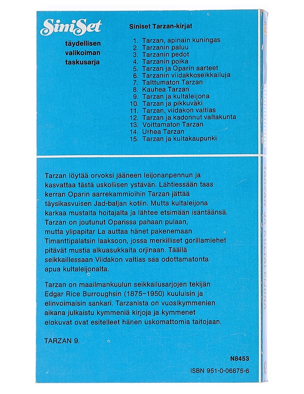 Tarzan ja kultaleijona - Burroughs, Edgar Rice - Fantasia- ja scifi - 10105550173 - 1
