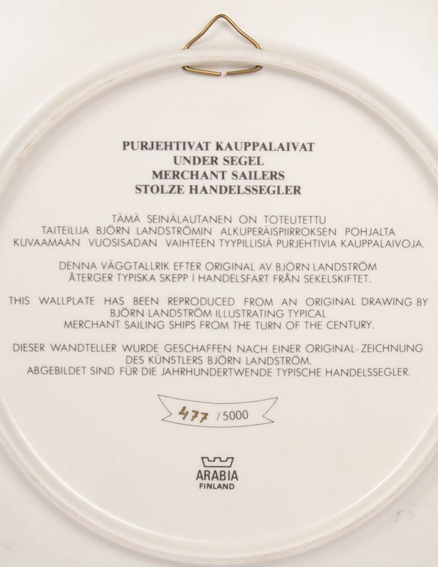 ARABIA Purjehtivat kauppalaivat Barque seinälautanen - Designsuosikit - 10105550254 - 3