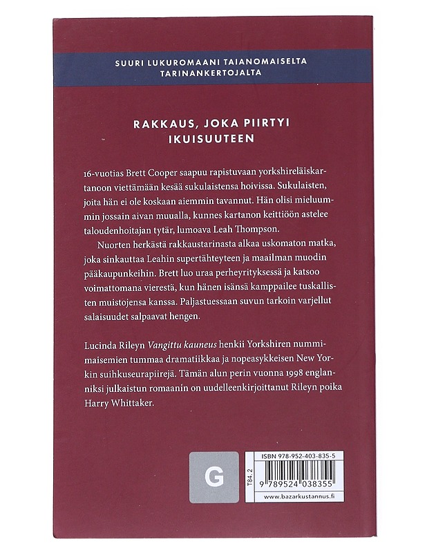 Vangittu kauneus - Riley, Lucinda - Kaunokirjallisuus - 10105550249 - 1