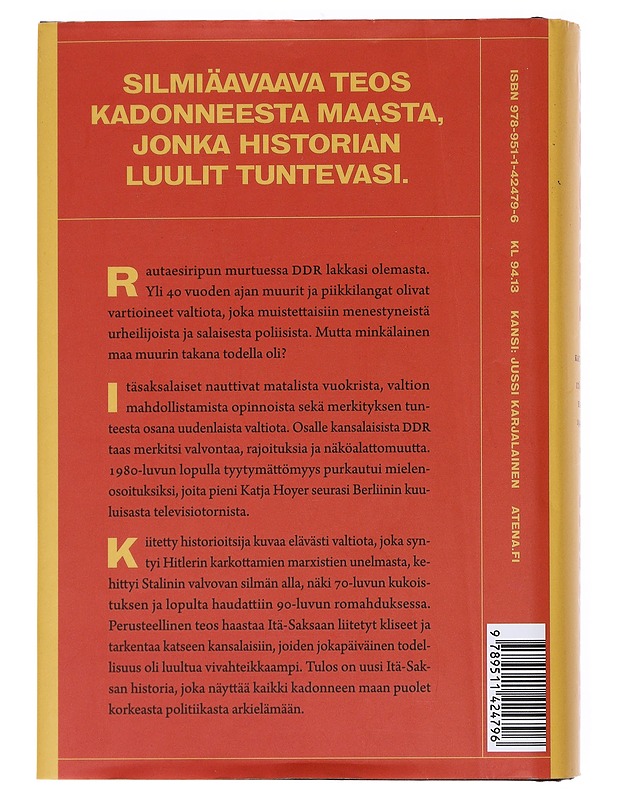 Muurin takana : Itä-Saksan historia 1949-1990 - Hoyer, Katja - Historiakirjat - 10105550274 - 1