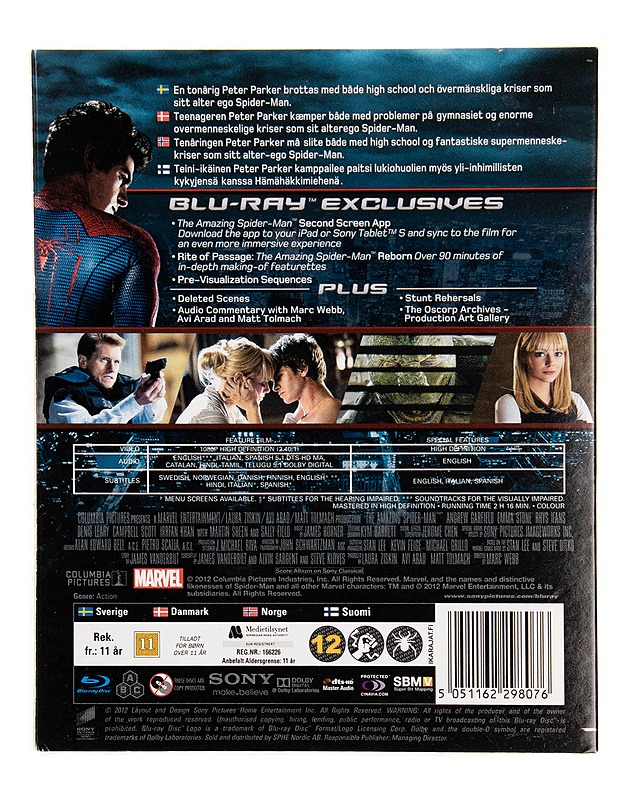 The amazing spider-man - Blu-ray - Blu-ray-levyt - 10105550299 - 1
