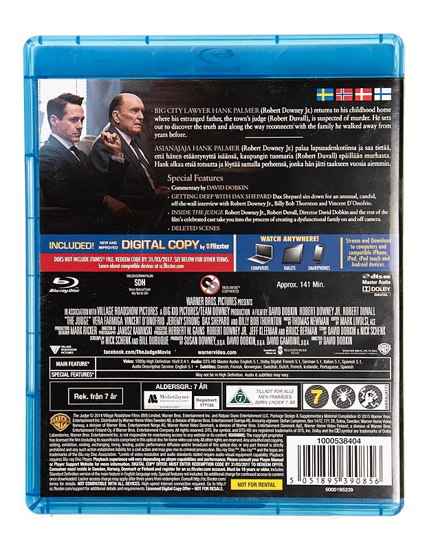 The judge - Blu-ray - Blu-ray-levyt - 10105550353 - 1