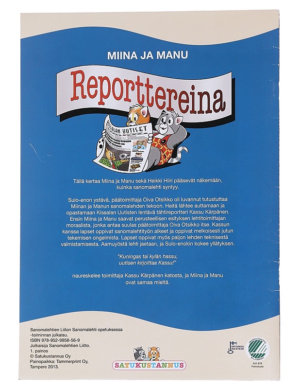 Miina ja Manu reporttereina - Koivisto, Jari - Lastenkirjat - 10105550403 - 1