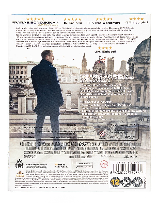 Skyfall 007 - Blu-ray - Blu-ray-levyt - 10105550416 - 1