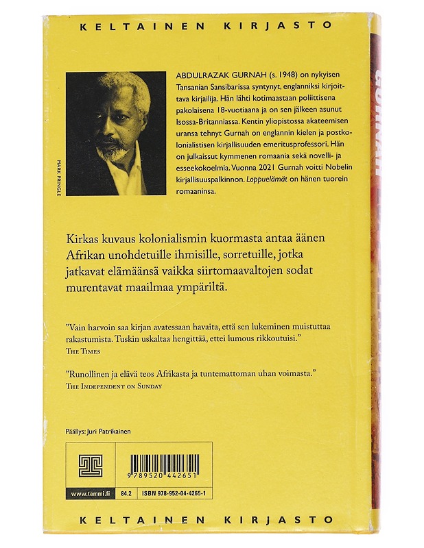 Loppuelämät - Gurnah, Abdulrazak - Romaanit ja novellit - 10105550459 - 1