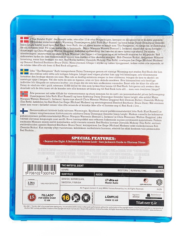 The  hateful light - Blu-ray - Blu-ray-levyt - 10105550472 - 1