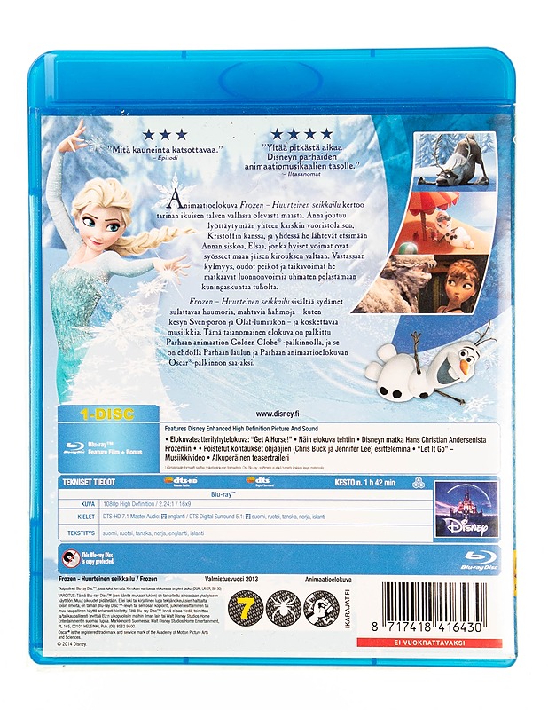 Frozen - Blu-ray - Blu-ray-levyt - 10105550485 - 1