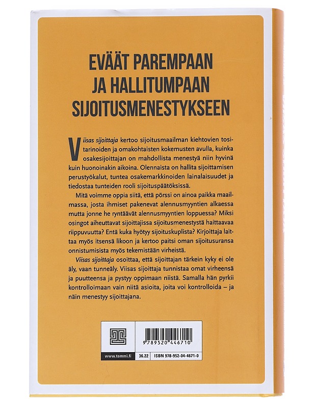 Viisas sijoittaja : tunne itsesi ja osakemarkkinat - Esa Juntunen - Tietokirjat ja oppaat - 10105550614 - 1
