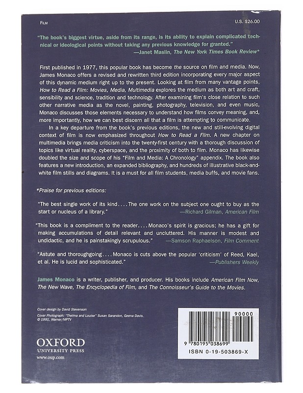 How to read a film : the world of movies, media and multimedia : language, history, theory - Monaco, James - Historiakirjat - 10105550655 - 1