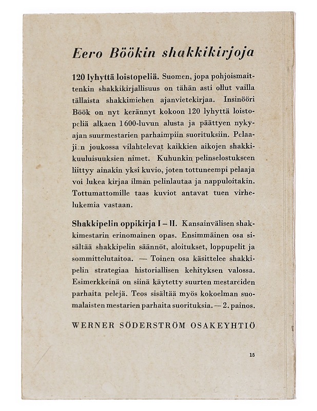 120 lyhyttä loistopeliä - Eero E. Böök - Harrastekirjat - 10105550698 - 1