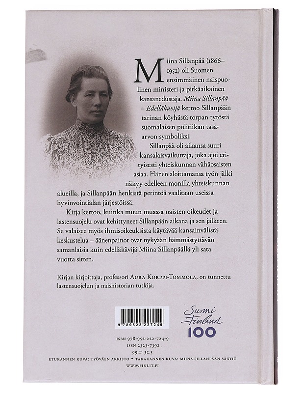 Miina Sillanpää : edelläkävijä - Aura Korppi-Tommola - Elämäkerrat ja muistelmat - 10105550717 - 1