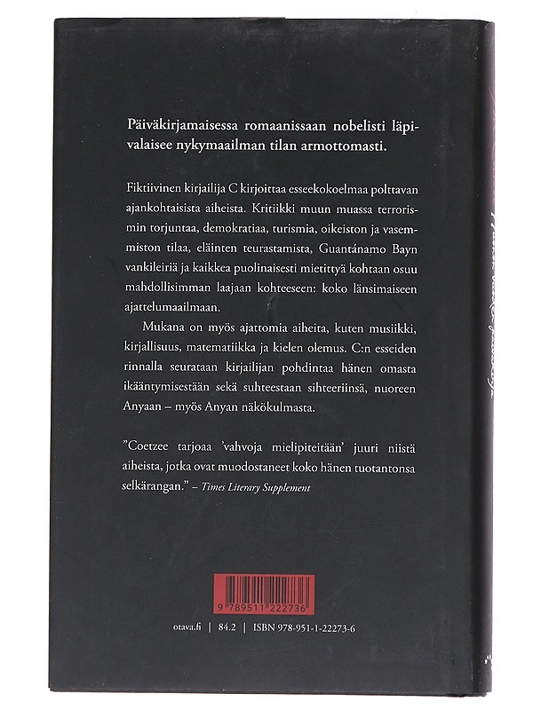 Huonon vuoden päiväkirja - Coetzee, J. M. - Romaanit ja novellit - 10105551017 - 1