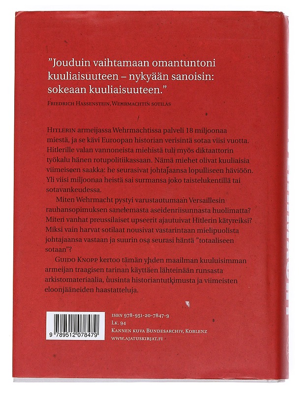 Wehrmacht : Hitlerin armeija - Knopp, Guido - Historiakirjat - 10105551030 - 1