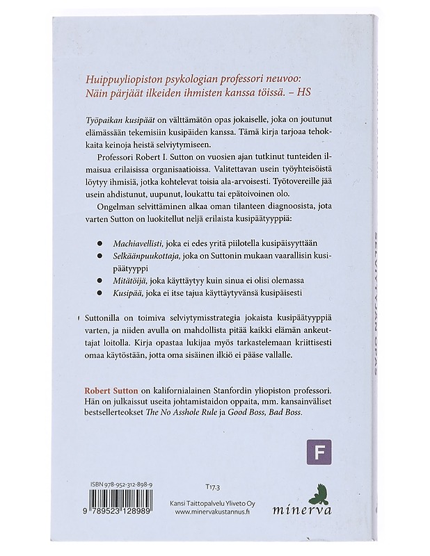 Työpaikan kusipäät / selviytyjän opas - Sutton, Robert I. - Kaunokirjallisuus - 10105551055 - 1