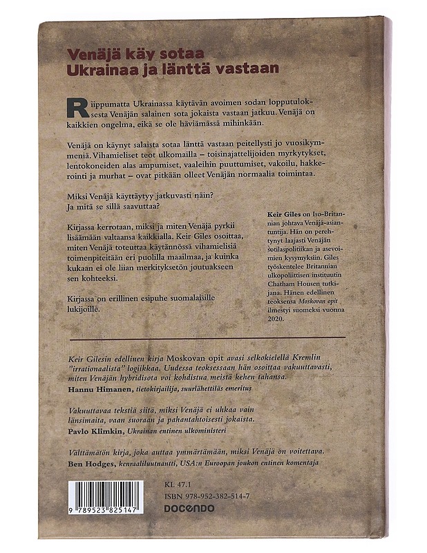 Venäjän sota jokaista vastaan ja mitä se sinulle merkitsee - Giles, Keir - Historiakirjat - 10105551121 - 1