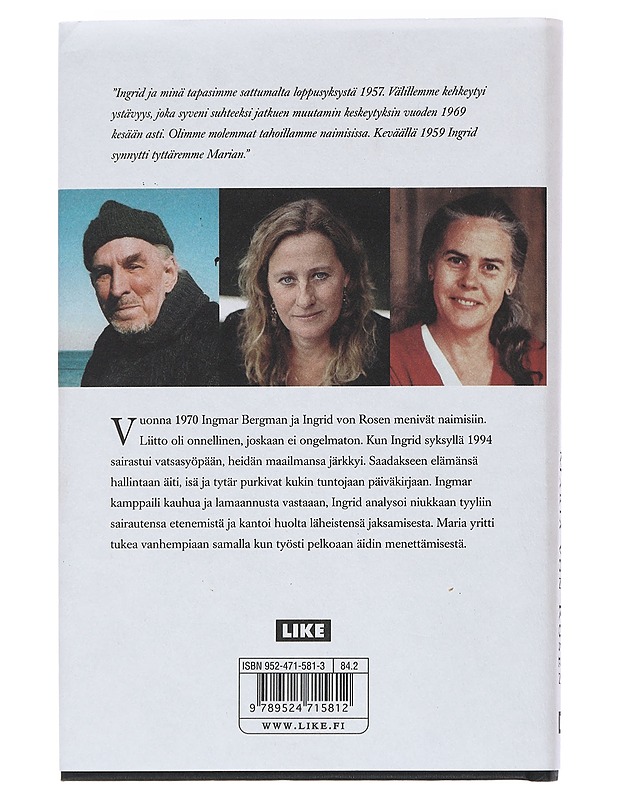 Kolme päiväkirjaa - Bergman, Ingmar - Elämäkerrat ja muistelmat - 10105551149 - 1