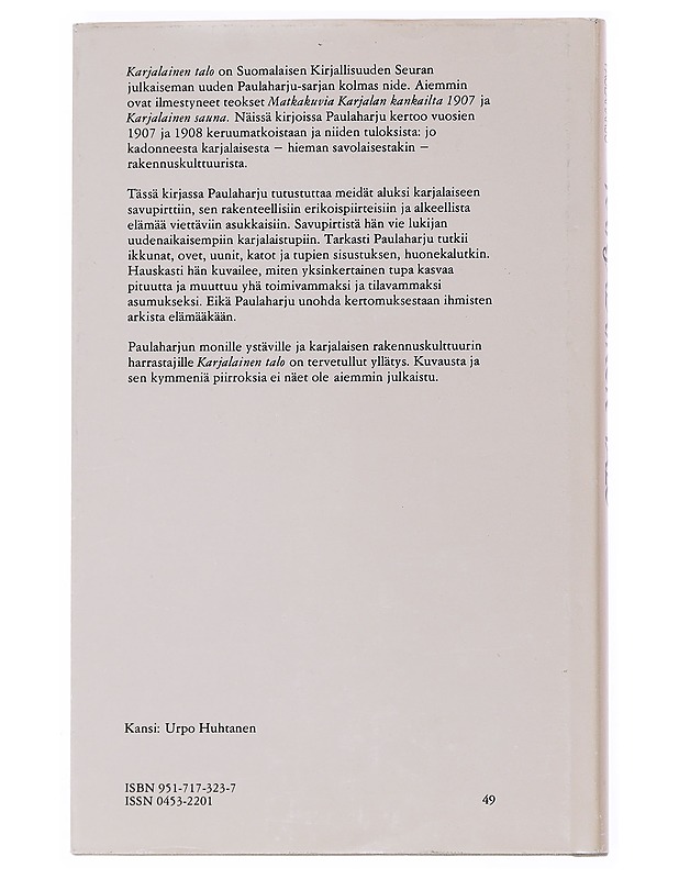 Karjalainen Talo -Samuli Paulaharju - Kaunokirjallisuus - 10105551218 - 1