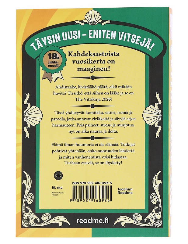 The vitsikirja 2026 - Joachim Readme - Nuorten kirjat - 10105551316 - 1