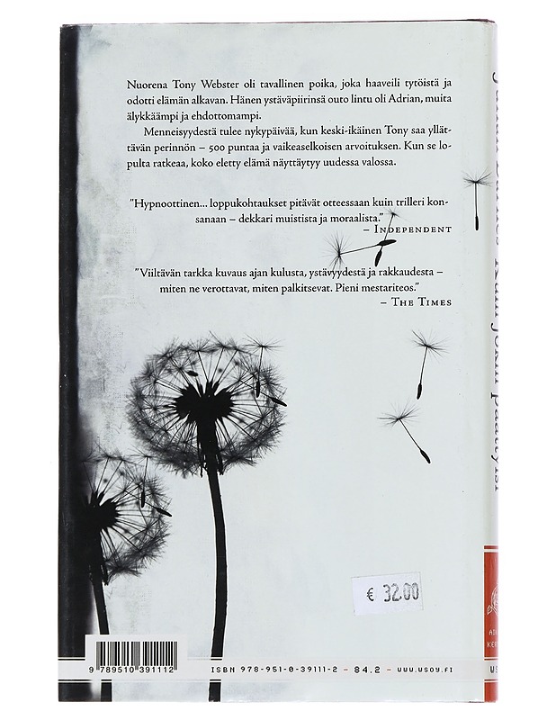 Kuin jokin päättyisi - Barnes, Julian - Romaanit ja novellit - 10105551321 - 1