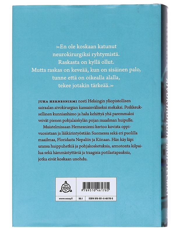 Aivokirurgin muistelmat - Juha Hernesniemi - Elämäkerrat ja muistelmat - 10105551322 - 1