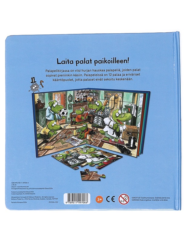 Hurjan hauska palapelikirja - Kunnas, Mauri - Lastenkirjat - 10105551353 - 1