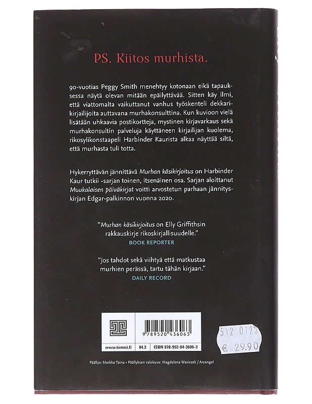 Murhan käsikirjoitus - Griffiths, Elly - Jännitys ja dekkarit - 10105551369 - 1