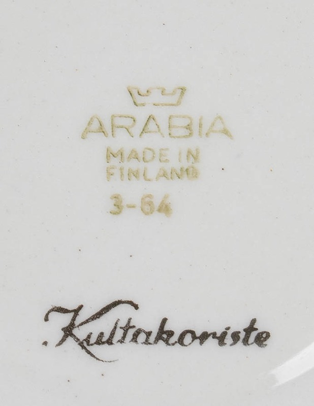 ARABIA Kultakoriste kuppi, tassi ja pullalautenen - Designsuosikit - 10105551404 - 2