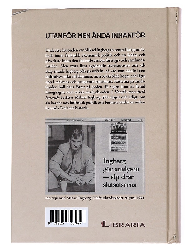 Utanför men ändå innanför - Mikael Ingberg - Elämäkerrat ja muistelmat - 10105551413 - 1