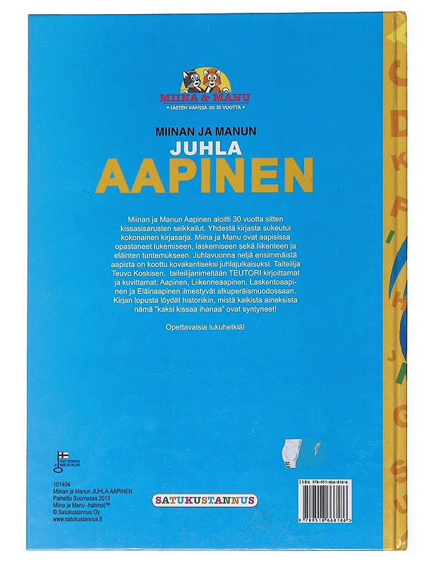 Miinan ja Manun juhla-aapinen - Teutori - Lastenkirjat - 10105551481 - 1