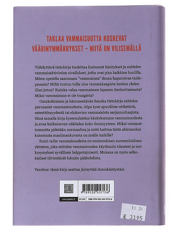Suuri valhe vammaisuudesta - Sofia Tawast, Riikka Leinonen - Tietokirjat ja oppaat - 10105551547 - 1
