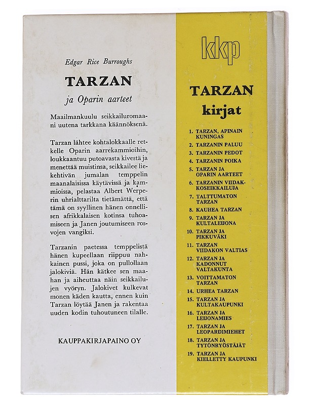 Tarzan ja Oparin aarteet - Burroughs, Edgar Rice - Romaanit ja novellit - 10105551612 - 1