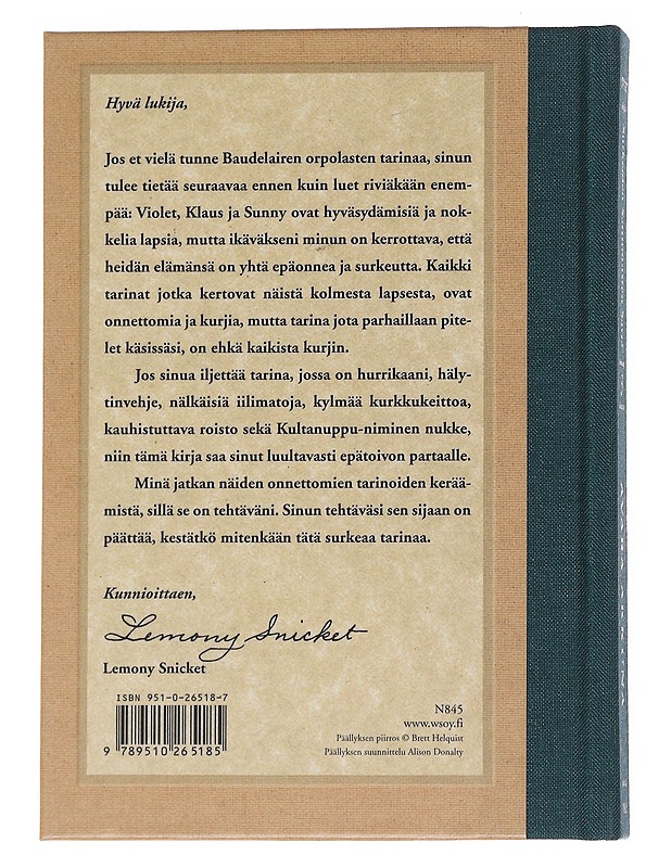 Avara akkuna - Snicket, Lemony - Nuorten kirjat - 10105551613 - 1