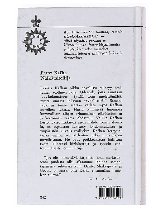 Nälkätaiteilija : novelleja - Kafka, Franz - Romaanit ja novellit - 10105551614 - 1