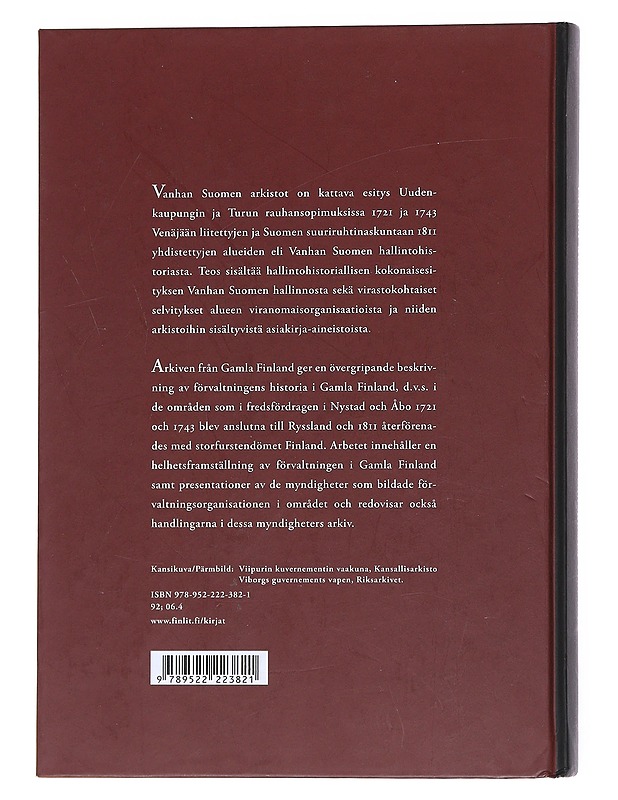Vanhan Suomen arkistot = Arkiven från Gamla Finland - Orrman, Eljas - Historiakirjat - 10105551670 - 1