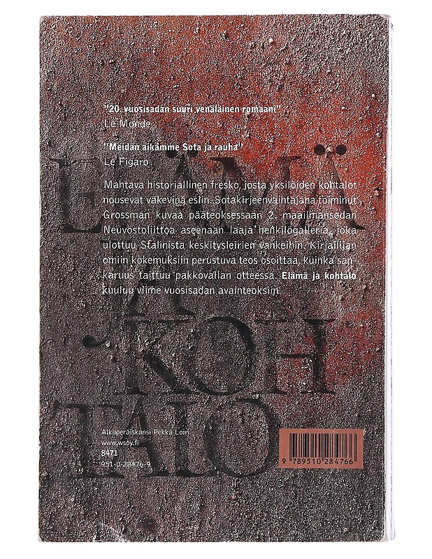 Elämä ja kohtalo - Grossman, Vasili - Romaanit ja novellit - 10105551681 - 1