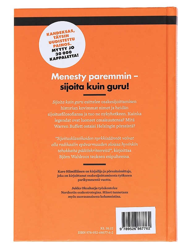 Sijoita kuin guru - Karo Hämäläinen - Tietokirjat ja oppaat - 10105551688 - 1