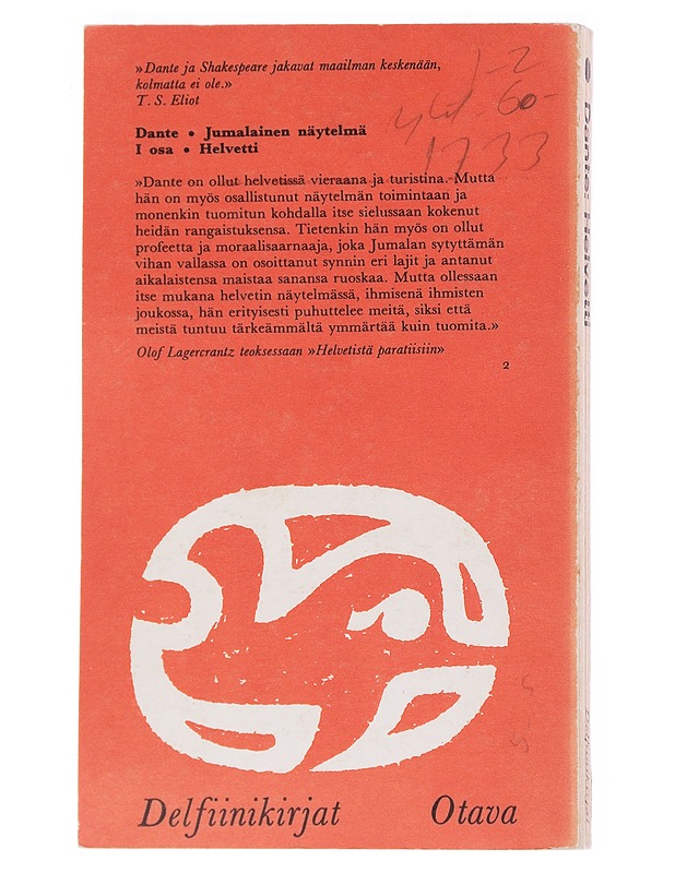 Dante: Helvetti, Kiirastuli, Paratiisi / Osat 1-3 -Eino Leino - Runot ja näytelmät - 10105551691 - 1