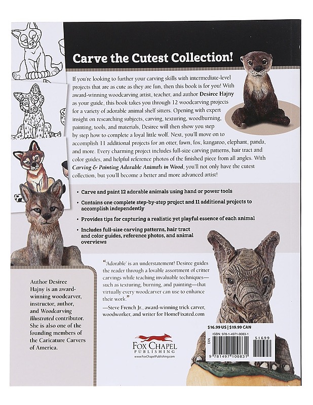 Carving & Painting Adorable Animals in Wood - Desiree Hajny - Tietokirjat ja oppaat - 10105551696 - 1