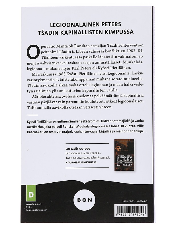Legioonalainen Peters : aavikon kettu - Pietiläinen, Kyösti - Elämäkerrat ja muistelmat - 10105551817 - 1