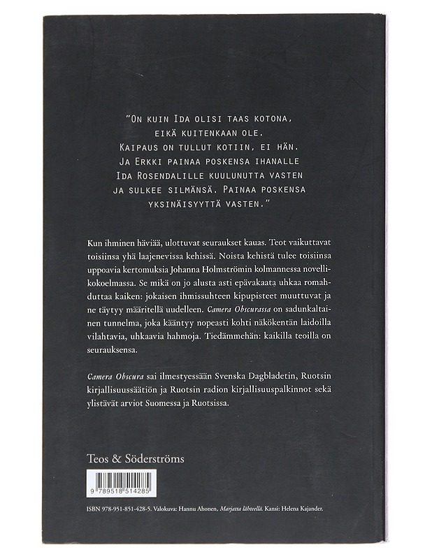 Camera obscura : novelleja - Holmström, Johanna - Romaanit ja novellit - 10105551837 - 1