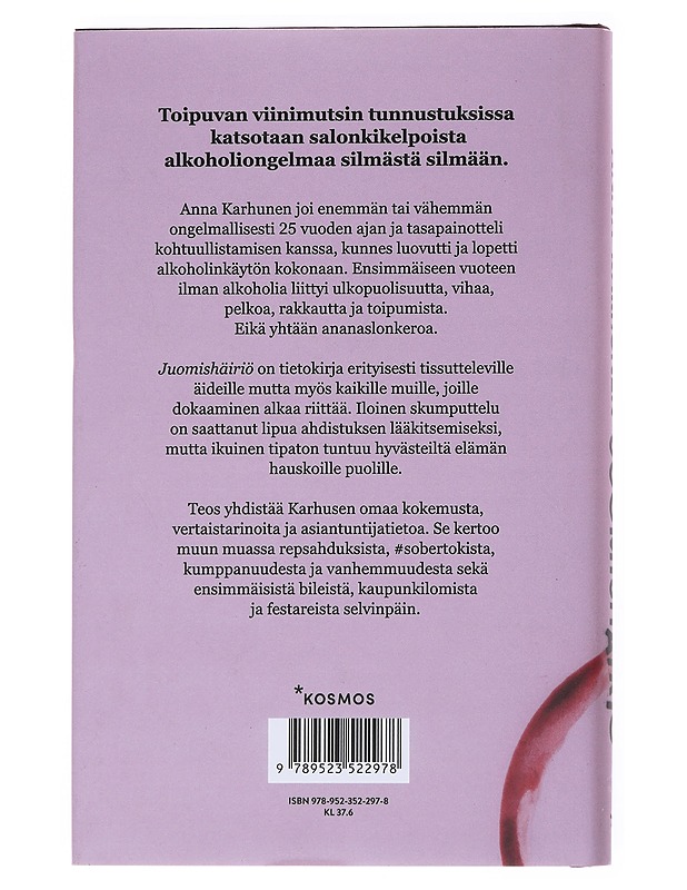 Juomishäiriö - Anna Karhunen - Elämäkerrat ja muistelmat - 10105551852 - 1