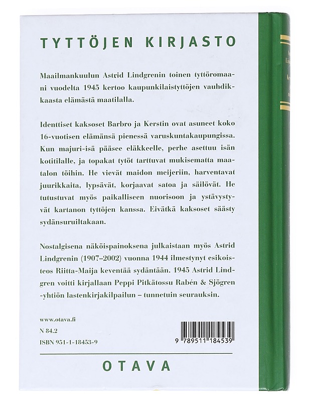 Kerstin ja minä : tyttöromaani - Astrid Lindgren - Nuorten kirjat - 10105551881 - 1