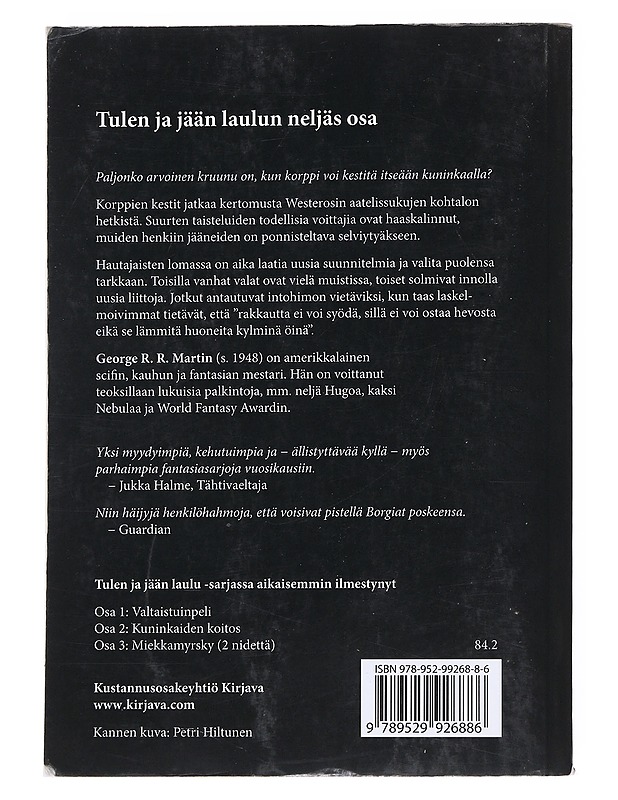 Korppien kestit; tulen ja jään laulu, osa 4 - Martin, George R. R. - Fantasia- ja scifi - 10105551988 - 1
